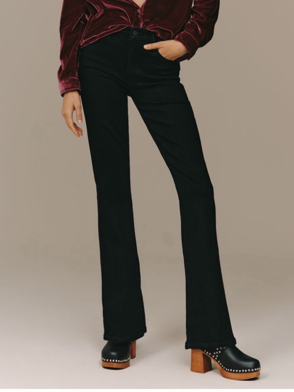 MOTHER The Weekender Jeans in Black Nighty Night 27